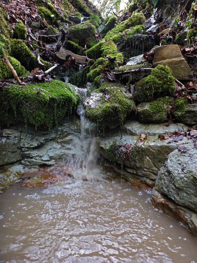 Waterfall and pool