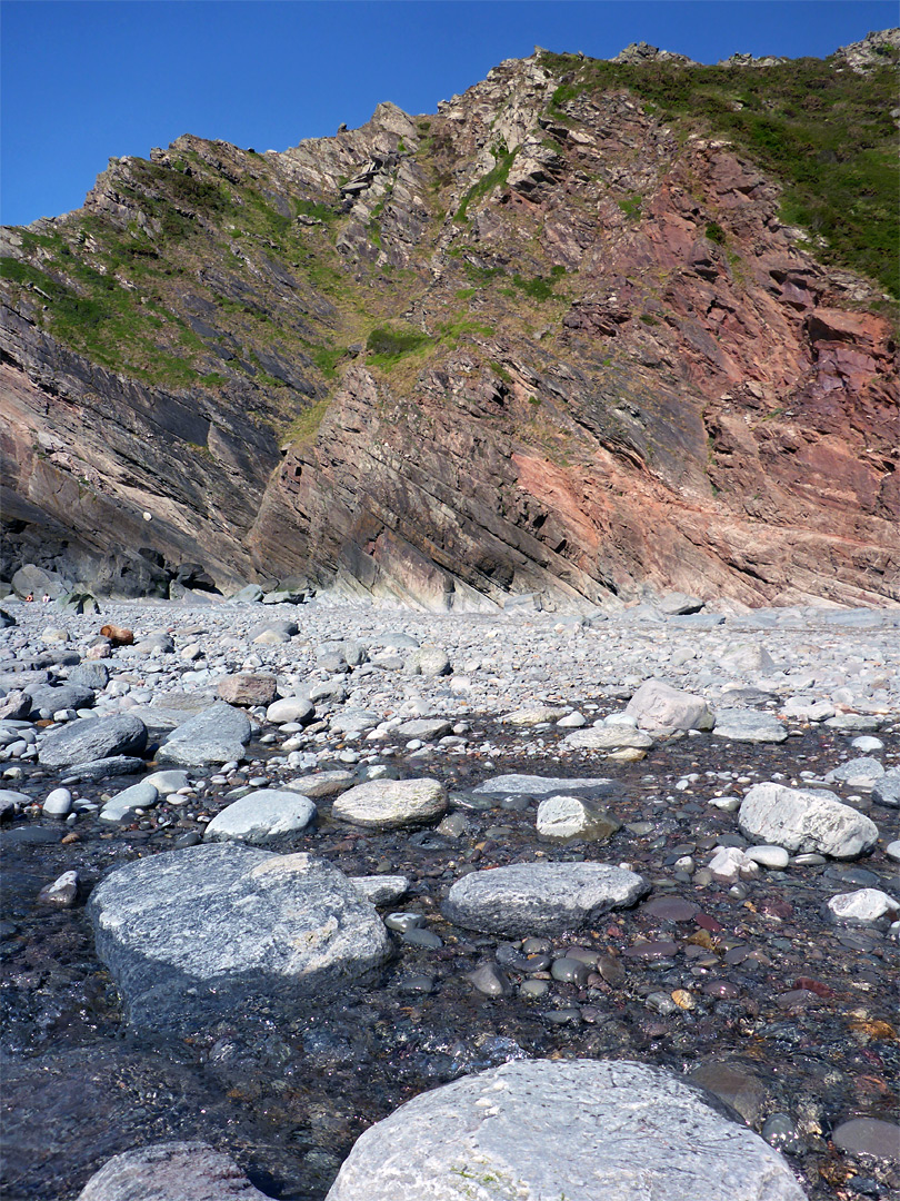 Reddish cliffs