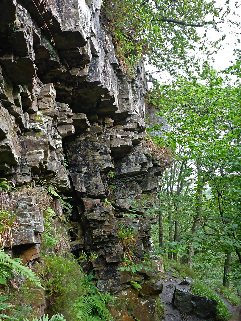 Irregular cliff