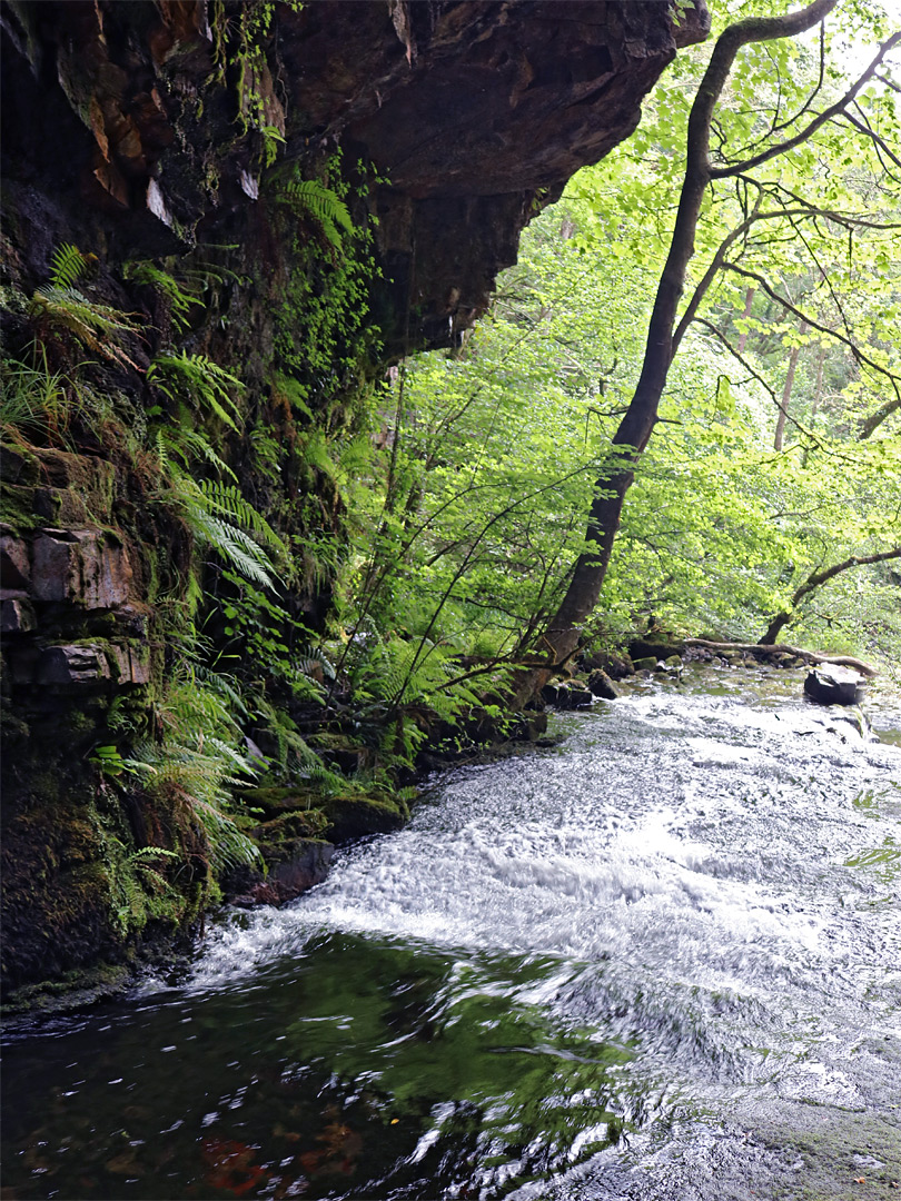 Overhanging cliff