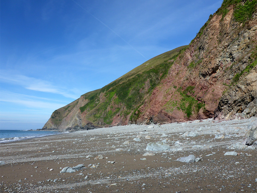 Pebble and sand beach