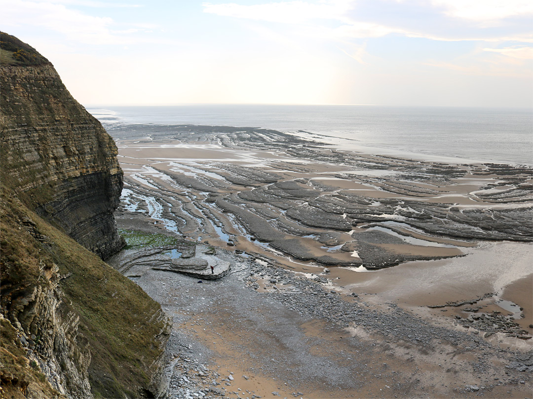 Wide rocky beach