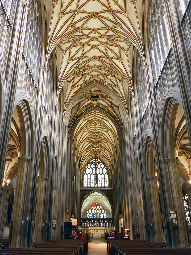 View east along the nave