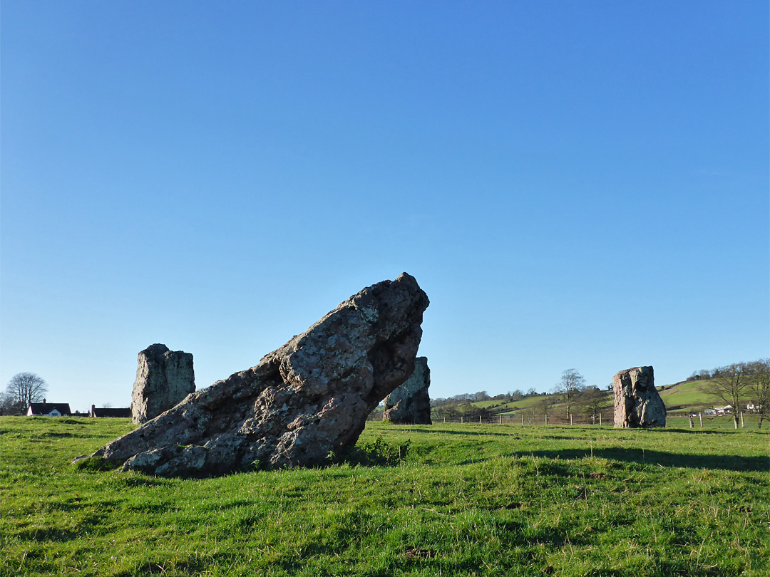 Tilted stone