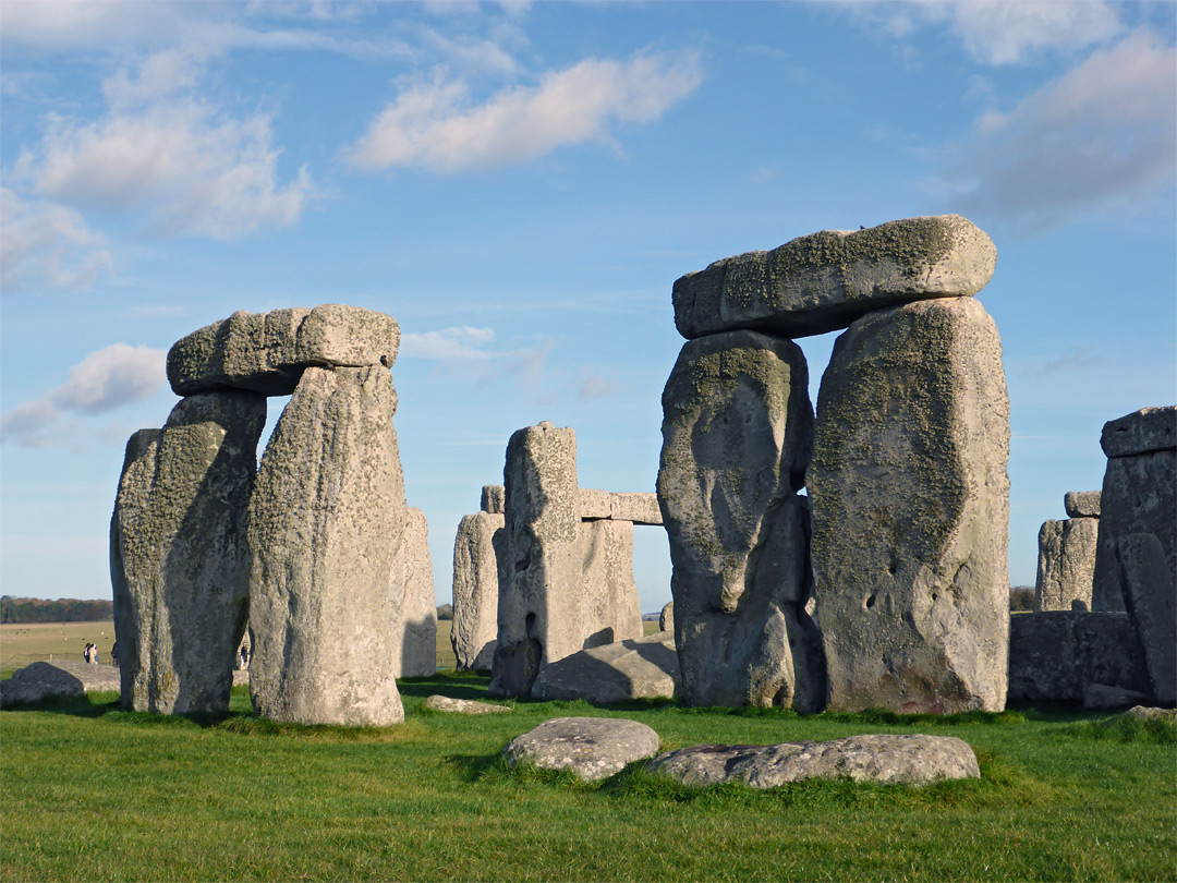 Two pairs of capped stones