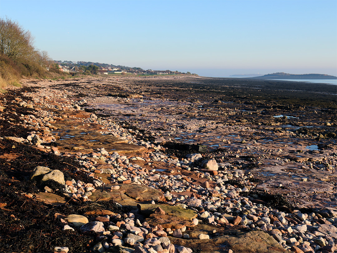 Rocks lining Sully Bay