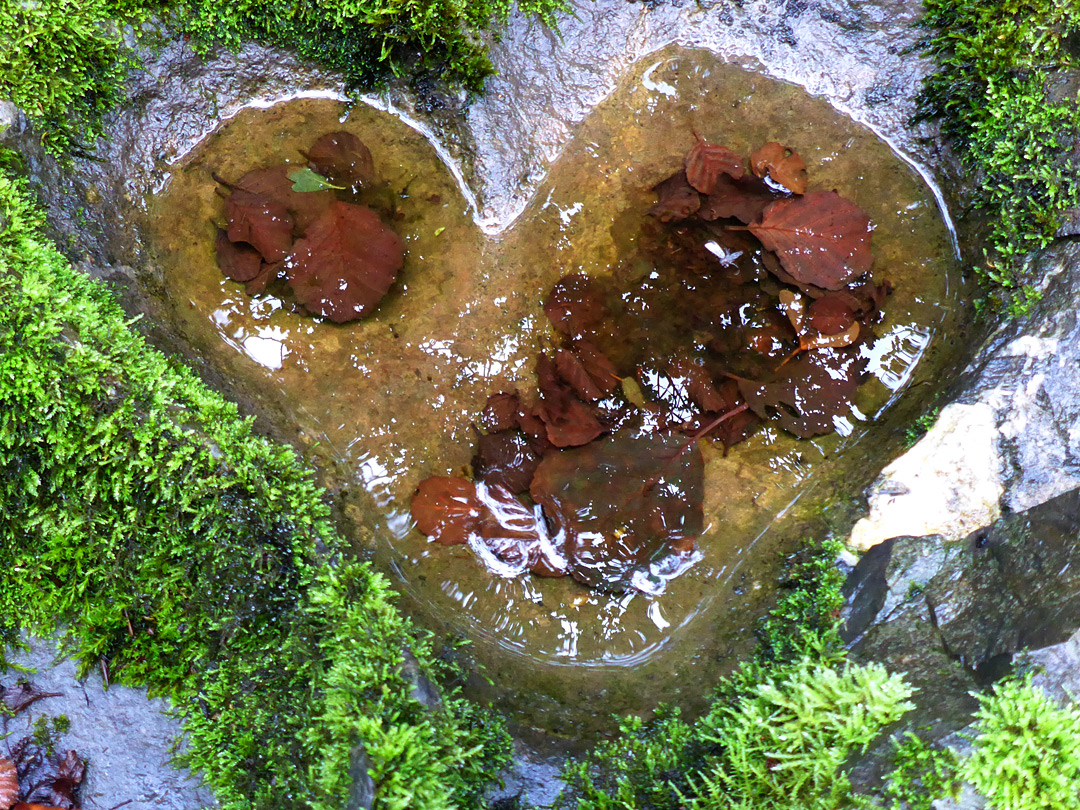 Heart-shaped pothole