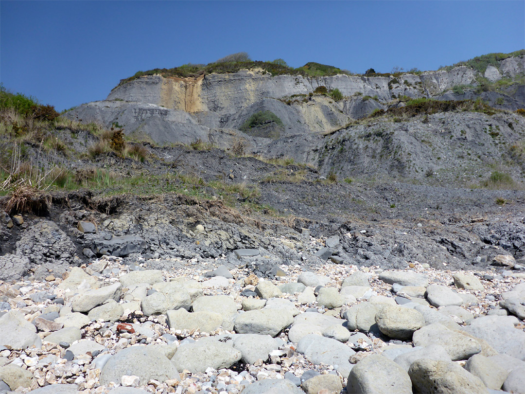 Landslip below the Spittles