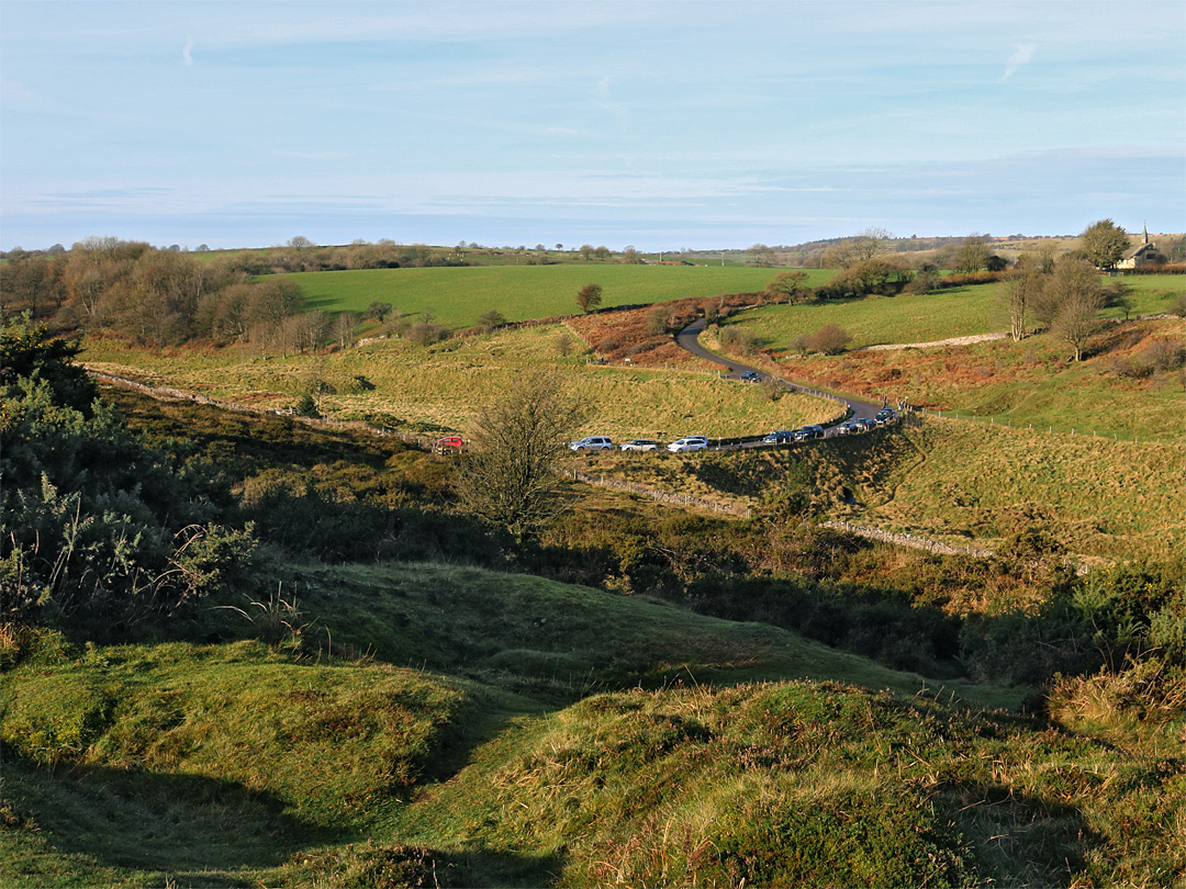 Road across the valley