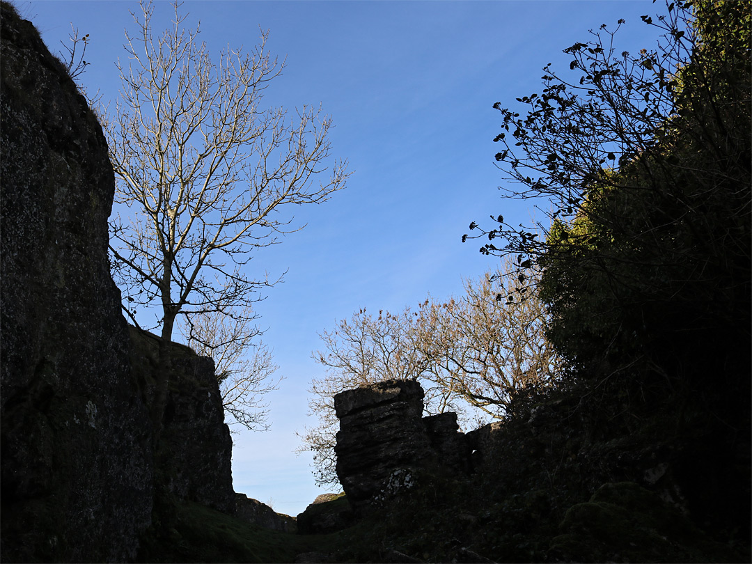 Blue sky and shadows