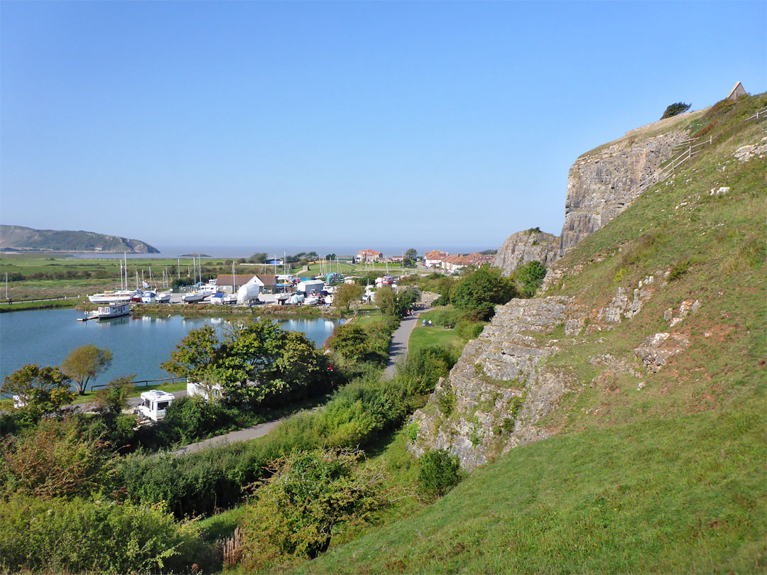 Cliffs and marina