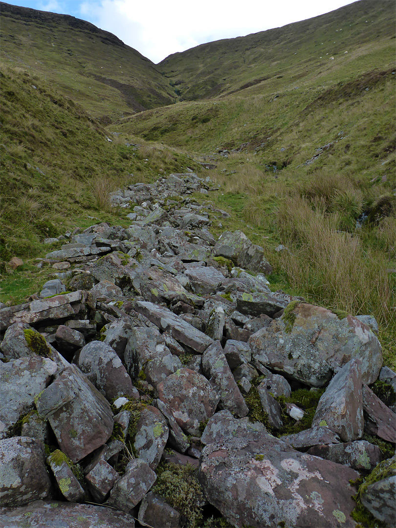 Line of boulders