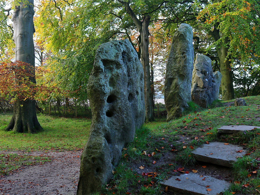 Upright stones