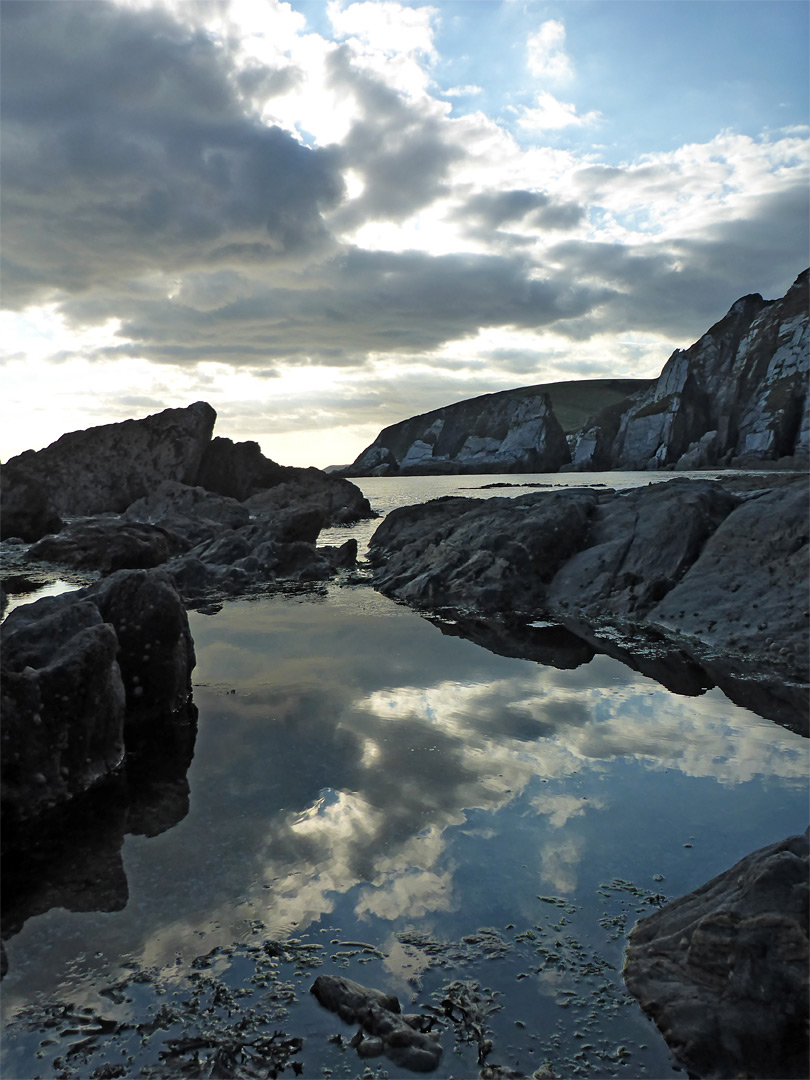 Reflected clouds