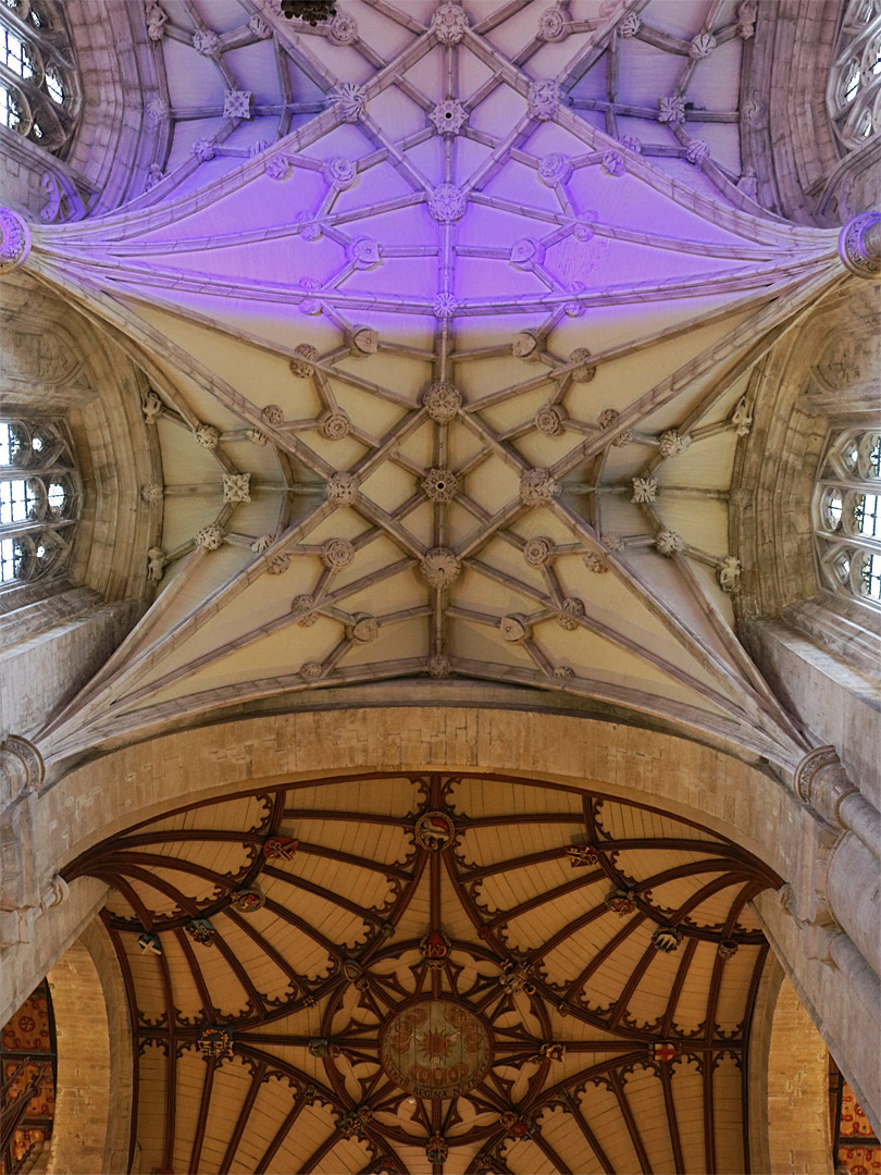 Ceiling above the choir and nave