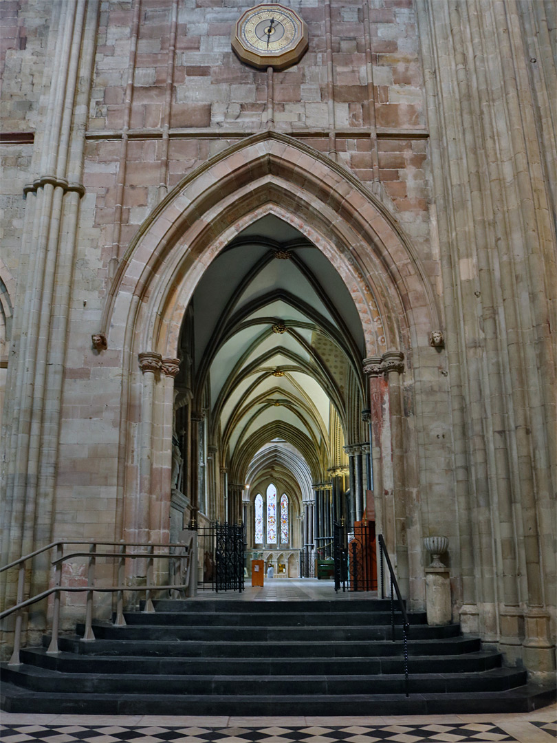 Clock in the north transept