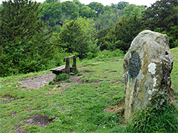 Memorial and bench