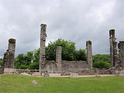 Wall pillars of the great hall