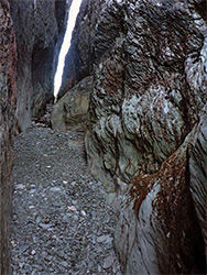 Narrow ravine