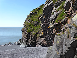 Cliff and beach