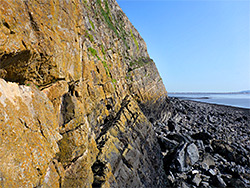 Lichen-covered cliffs