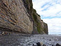 Tall, sheer cliffs