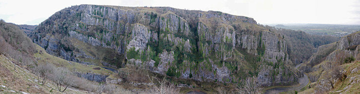 Cliffs on the south side of the gorge