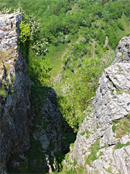 Sheer cliffs