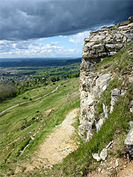 Clouds above cliffs