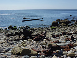 Semi-submerged debris