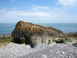 Eroded, layered rock