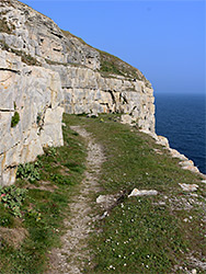 Path along a ledge