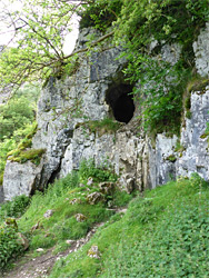 Cave in a cliff