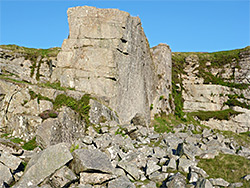 Cliff and boulders