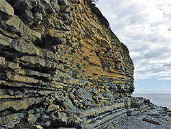 Grey and brown cliffs