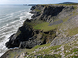 Waves and cliffs