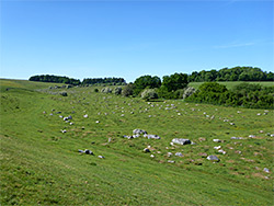 Upper end of the valley