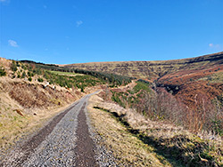 Track into the hills