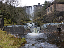 Weirs and a building