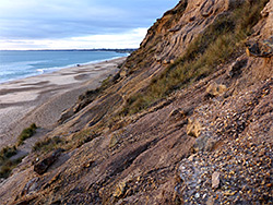 Cliff and beach