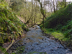 V-shaped valley