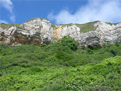 Cliffs above the slide area
