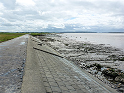 Track along the sea wall