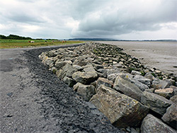 Sea wall - view south
