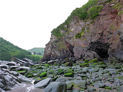 Boulders and cliffs