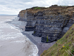 Dark grey cliff