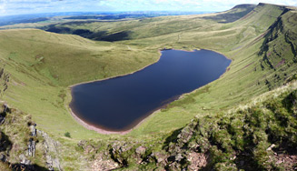 Escarpment above Llyn y Fan Fach