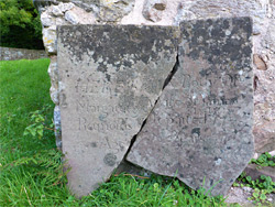 Cracked headstone