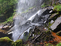 Rocks below the falls