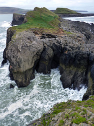 Cliff-lined inlet
